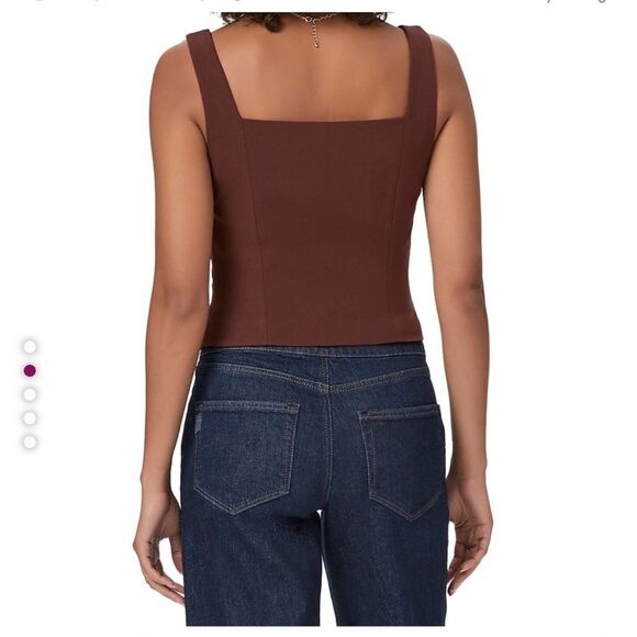 PAIGE Irene Square Neck Vest Brown 12
Large Extra Large Buttons - Picture 7 of 11